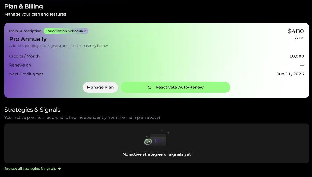 Subscription and Billing | Alphio Docs