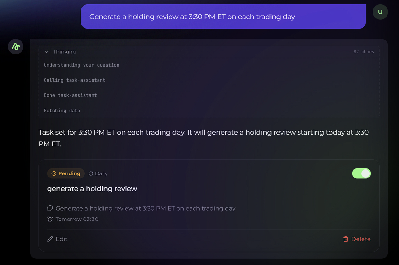 Scheduled task example